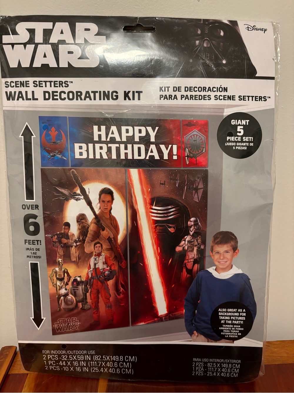 Star Wars 'Happy Birthday' Wall Decorating Kit Scene Setters 5 Piece